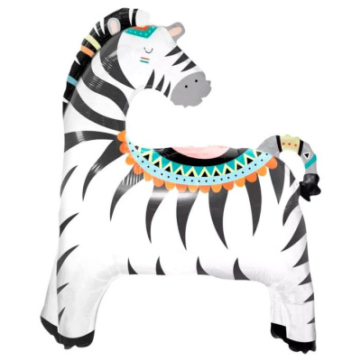 Шар фольга Фигура Зебра с попоной (Веселуха) Шар фольга Фигура Зебра с попоной (Веселуха)