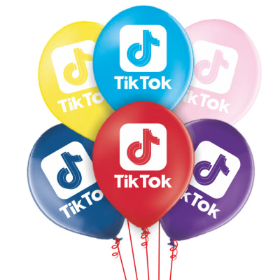 Букет Тик ток из латексных шаров с рисунком  30 см  Букет Тик ток из латексных шаров с рисунком  30 см