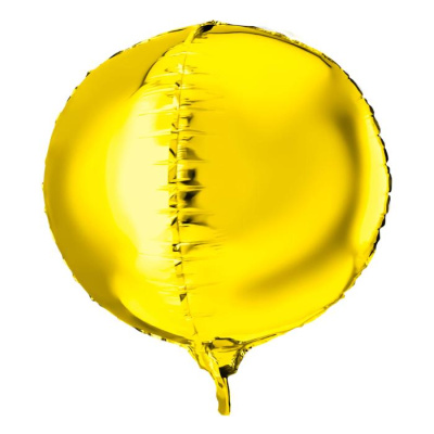 Шар фольга без рисунка Сфера 33" Золото 3D (Ag)