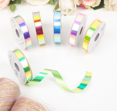 Лента пластик Перламутр 12мм*5м микс 1 шт Лента пластик Перламутр 12мм*5м микс 1 шт