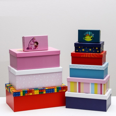 Коробка прямоуг Детство №9 28*18.5*11.5 см рис микс 1 шт