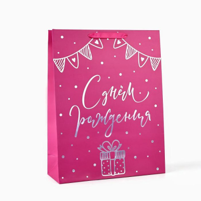 Пакет ламинат С ДР голография 31*11,5*40 см 1 шт