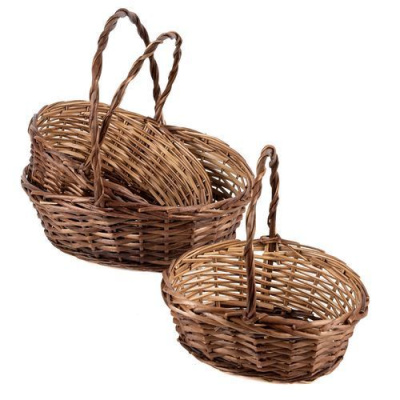 Корзина плетеная Ива серый овал 26*25*10см 1 шт