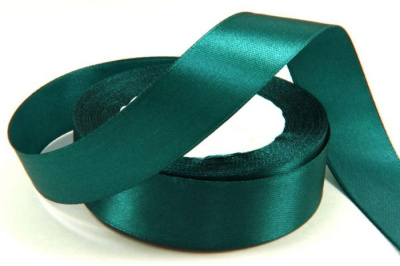Лента атласная 25мм*23м изумрудный 1 шт Лента атласная 25мм*23м изумрудный 1 шт