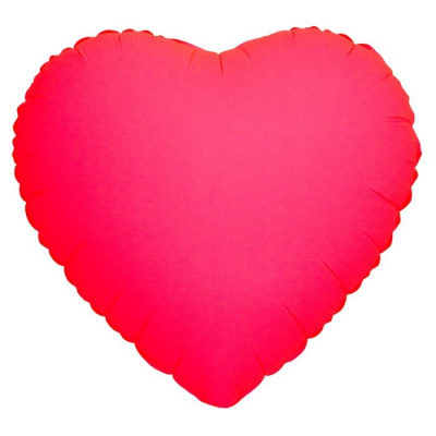 Шар фольга без рисунка Сердце 18" Неон розовый