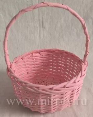 Корзина плетеная Ива розовый 40*19*47 см 1 шт