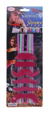 Трубочки для коктейля Усы розовые Трубочки для коктейля Усы розовые