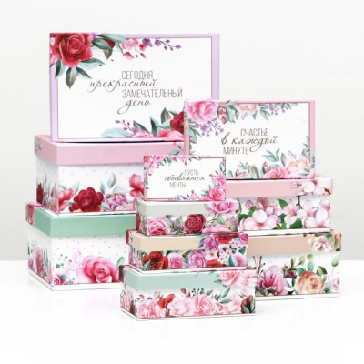 Коробка прямоуг Цветочный №3 15*9,5*6 см 1 шт