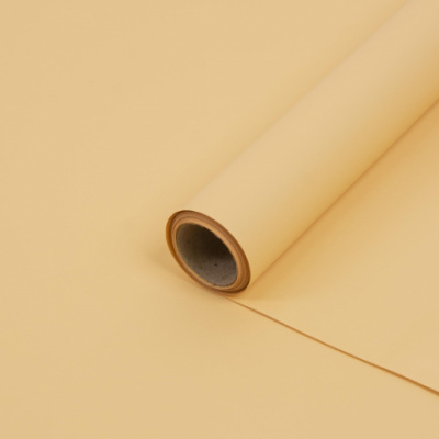 Пленка матовая Макарунс бледный оранжево-желтый 58см*10м 1 шт  