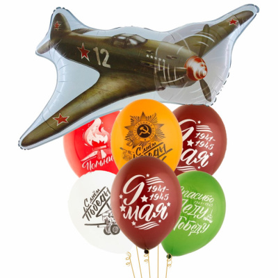 Букет С Днем Победы! Истребитель 7 шт Букет С Днем Победы! Истребитель 7 шт