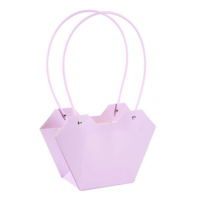 Пакет для цветов трапеция 23,5*12,5*15см св.сиреневый 1 шт