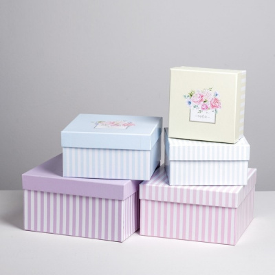 Коробка квадрат Тебе №1 14*14*8 см рис микс 1 шт Коробка квадрат Тебе №1 14*14*8 см рис микс 1 шт