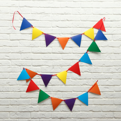 Гирлянда-вымпел Радужная 400 см 1 шт