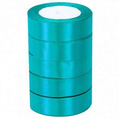 Лента атласная 25мм*23м голубая 1 шт