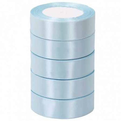 Лента атласная 25мм*23м нежно-голубая 1 шт Лента атласная 25мм*23м нежно-голубая 1 шт