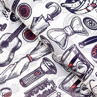 Бумага глянцевая Мужской стиль 70*100 см 1 шт