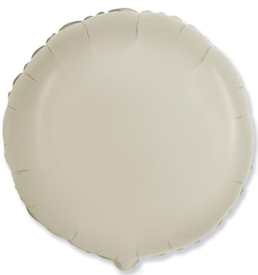Шар фольга без рисунка Круг 18" кремовый сатин (FM) Шар фольга без рисунка Круг 18" кремовый сатин (FM)