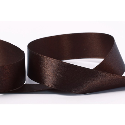 Лента атласная 25мм*23м коричневая 1 шт