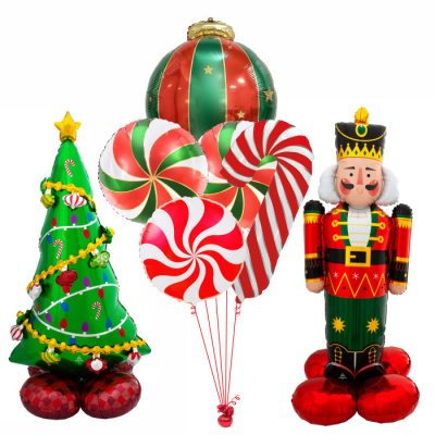 Сет из воздушных шаров Щелкунчик и Елка Сладости 7 шт 