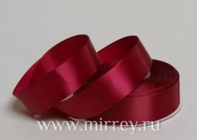 Лента атласная 25мм*23м бургундия 1 шт  