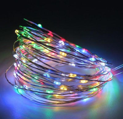 Гирлянда Роса 10 м LED100-220V 8р мульти 1 шт (USB) Гирлянда Роса 10 м LED100-220V 8р мульти 1 шт (USB)