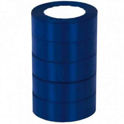 Лента атласная 25мм*23м темно-синий 1 шт