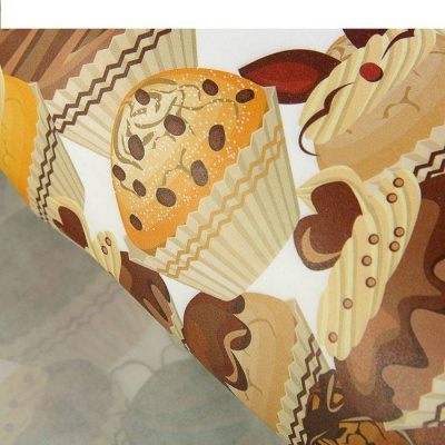 Бумага Упаковочная крафт Пироженки 50*70 см 1 шт