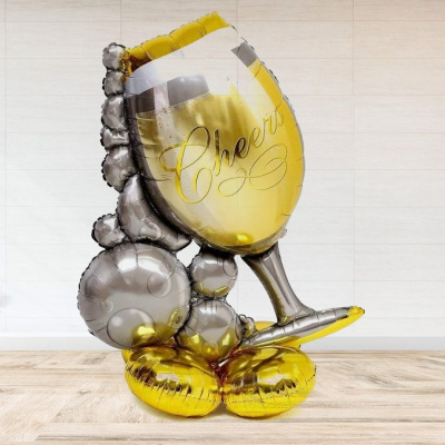 Фигура Бокал шампанского надутый воздухом 1 шт  Фигура Бокал шампанского надутый воздухом 1 шт