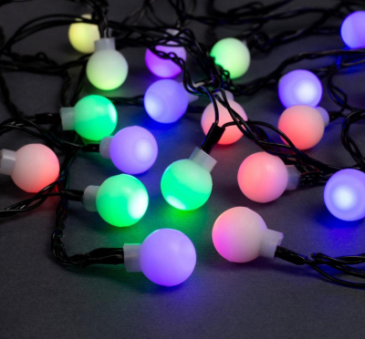 Гирлянда 5 м нить Шарики LED30-220V 8р мульти 1 шт Гирлянда 5 м нить Шарики LED30-220V 8р мульти 1 шт