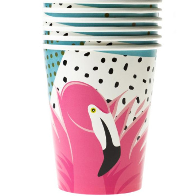 Стаканы Веселая Затея Фламинго 250 мл 6 шт