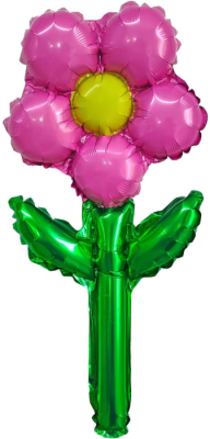 Шар Фигура Мини Цветок розовый 1 шт Шар Фигура Мини Цветок розовый 1 шт