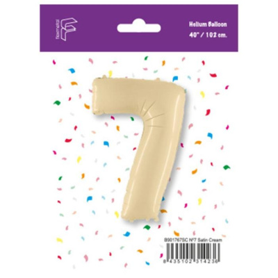 Шар Цифра 7 кремовая 102 см (FM)