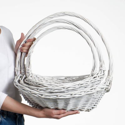 Корзина плетеная Ива белый 46*33*12*39 см 1 шт