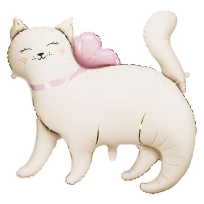 Шар фольга Фигура Кошка белая (ПД)