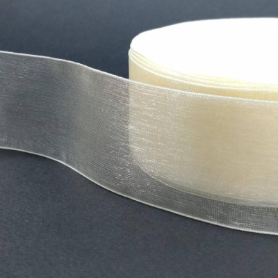 Лента Органза 2,5см*50м слоновая кость 1 шт