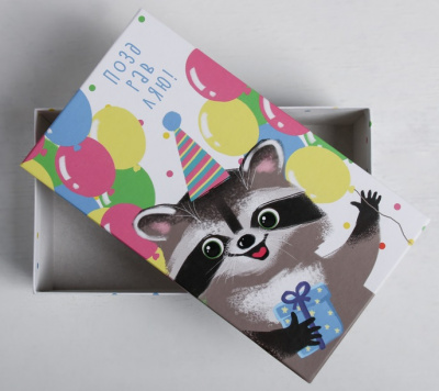 Коробка Зверята №3 27*17,5*9,5 см рис микс 1 шт Коробка Зверята №3 27*17,5*9,5 см рис микс 1 шт