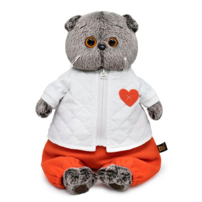 Мягкая игрушка Басик в стеганой куртке 25 см 1 шт 