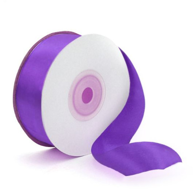Лента атласная 12мм*22,85м фиолетовая 1 шт Лента атласная 12мм*22,85м фиолетовая 1 шт