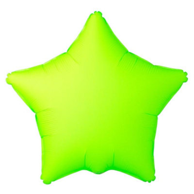 Шар фольга без рисунка Звезда 18" Неон зеленый Шар фольга без рисунка Звезда 18" Неон зеленый