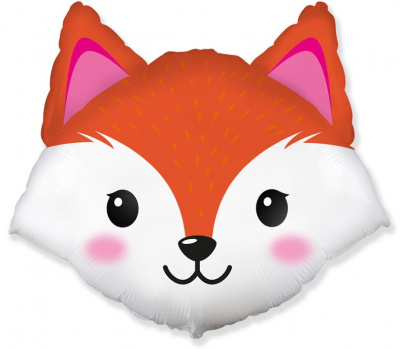 Шар фольга Фигура Голова Лиса милая (FM)G36