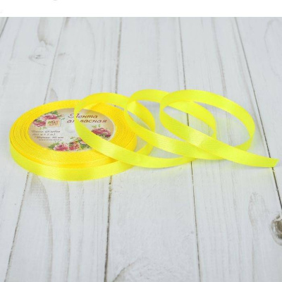 Лента атласная 10мм*23м желтый 1 шт Лента атласная 10мм*23м желтый 1 шт