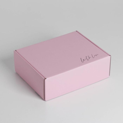 Коробка складная Мрамор розовый 27*21*9 см 1 шт