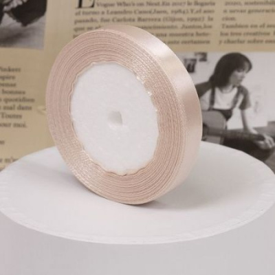 Лента атласная 12мм*23м бисквит 1 шт