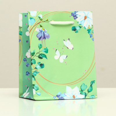 Пакет ламинат Композиция с бабочками 11,5*14,5*6,5 см 1 шт