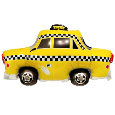 Шар фольга Фигура Такси желтая (ВЗ)