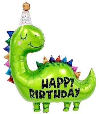 Шар фольга Фигура Динозаврик в колпачке (FL)