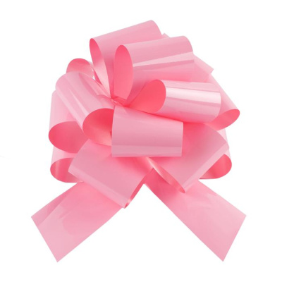 Бант-Шар Розовый лаковый 21 см 1 шт